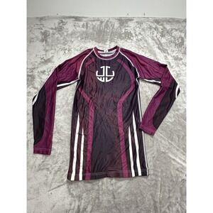 Jiu Jitsu World League Rash Guard Men's Size Large Purple Long Sleeve BJJ New